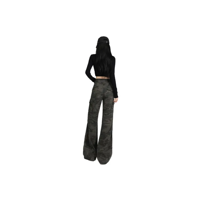 YINLEI Jeans Women's Army Green-0