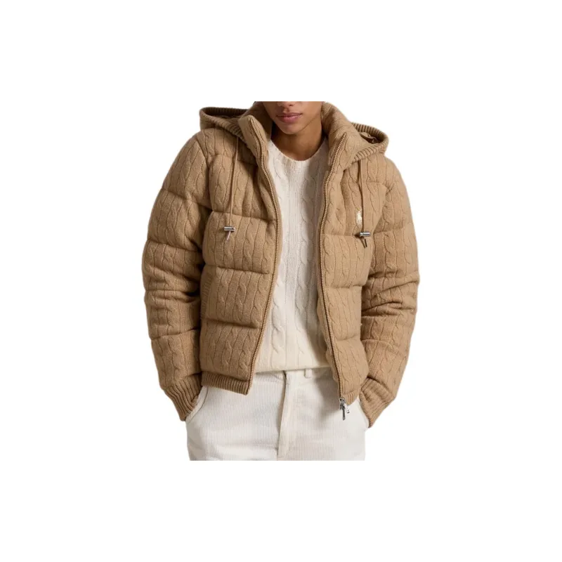 Polo Ralph Lauren Knitted Hooded Down Coat-2