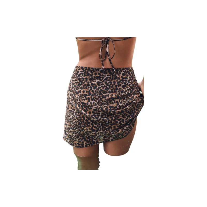 ZARA Casual Short Skirts Women's Leopard Print-3