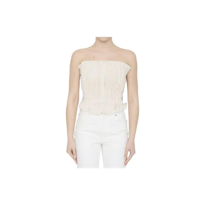 Staud Strapless Top Women's White-2