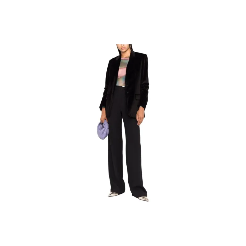 STYLAND Single-breasted Velvet Blazer-1
