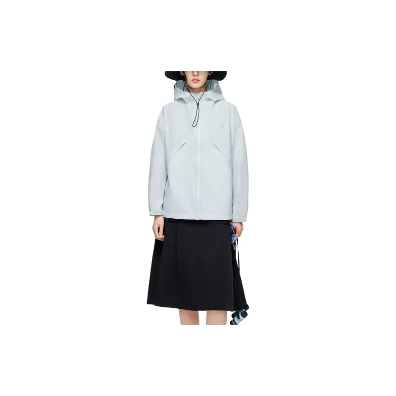 Anta Water Resistant Windproof Breathable Windbreaker Jacket Women's Light Sky Blue-2