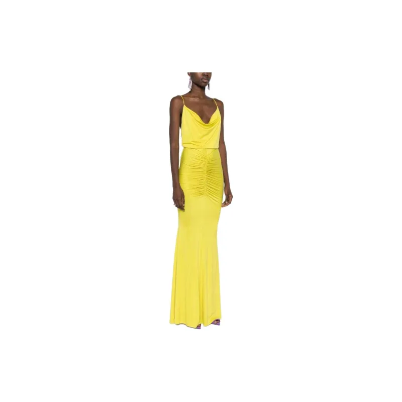 Elisabetta Franchi Draped Gathered Sleeveless Dress-2