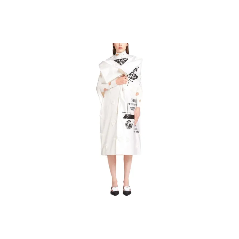PRADA Cloaks Women's White-1