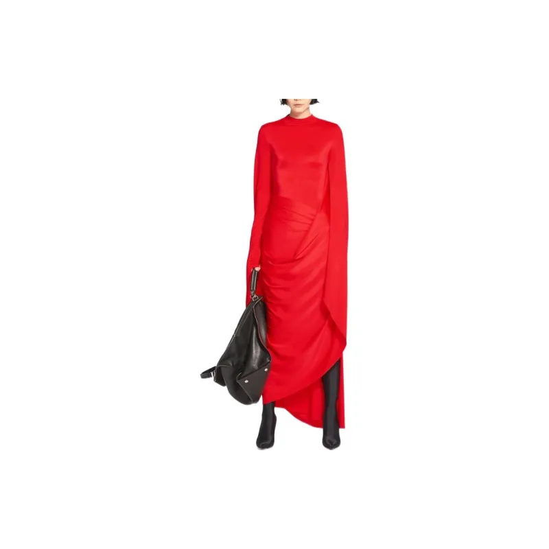 Balenciaga FW22 Long-Sleeved Dresses Regular Fit Women's Red-2