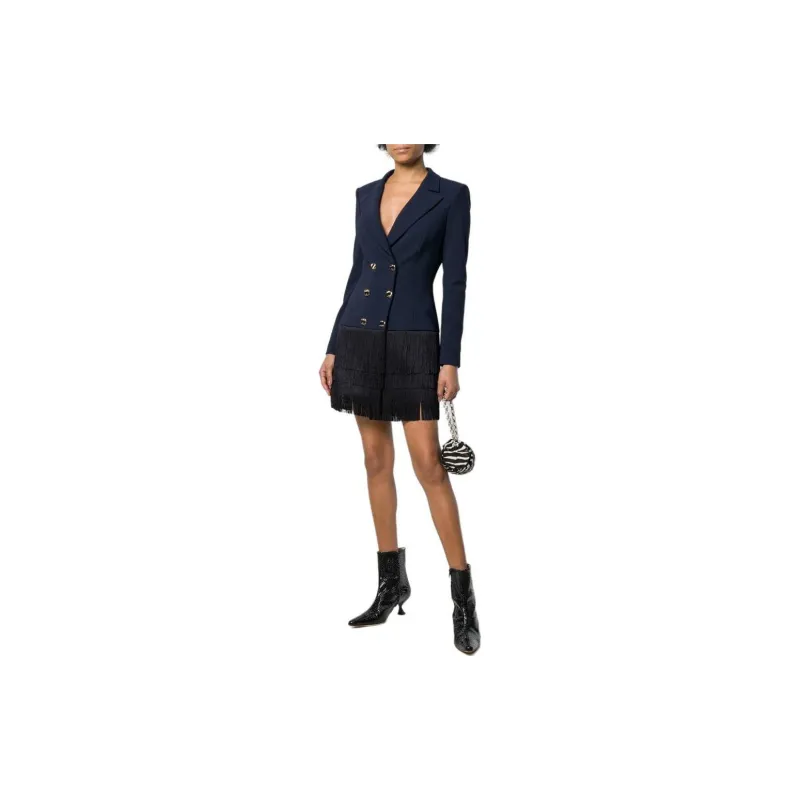 Elisabetta Franchi Long-Sleeved Dresses Women's Blue-2