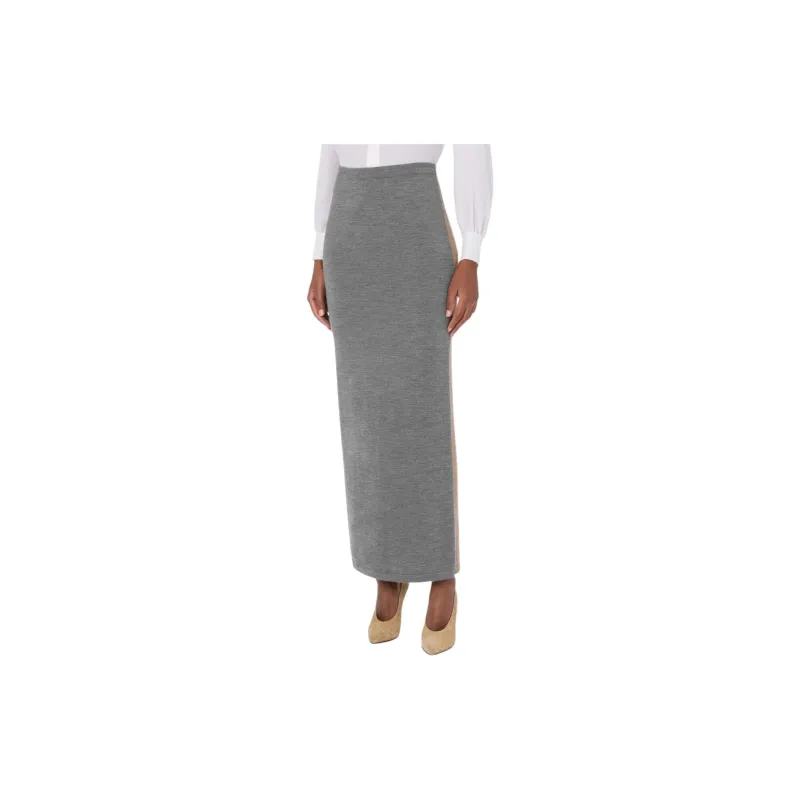 MOSCHINO Knitted Virgin Wool Pencil Skirt-1
