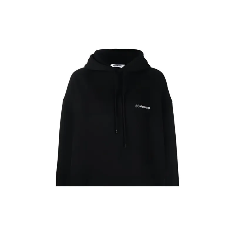 Balenciaga Bb Paris Hoodie 'Black'-4