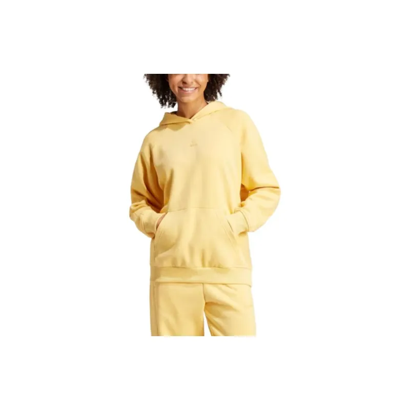 Adidas All Szn Fleece Boyfriend Hoodie Sweatshirt Women's Yellow-2