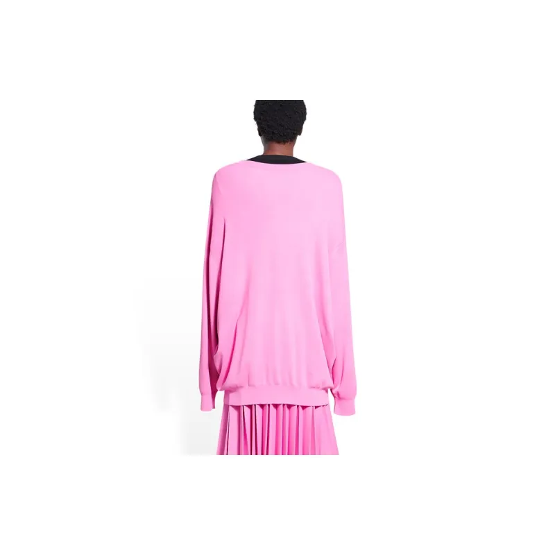 Balenciaga V Neck Oversize Knit Sweater-3