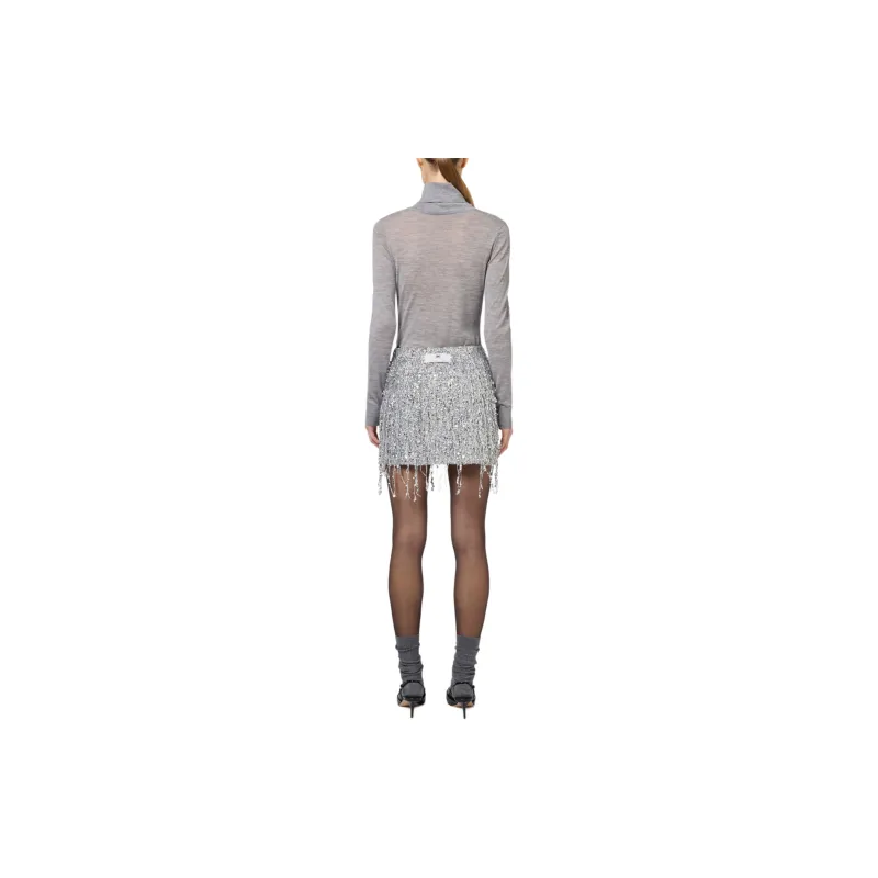 Elisabetta Franchi Turtleneck Logo Jacquard Top-2