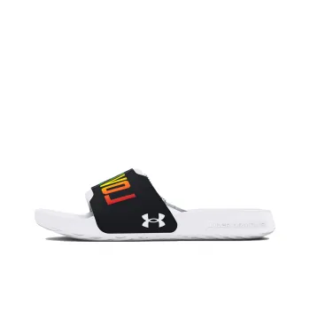 Under Armour Ignite Slip Resistant Abrasion Resistant Slide Slippers Unisex White Black