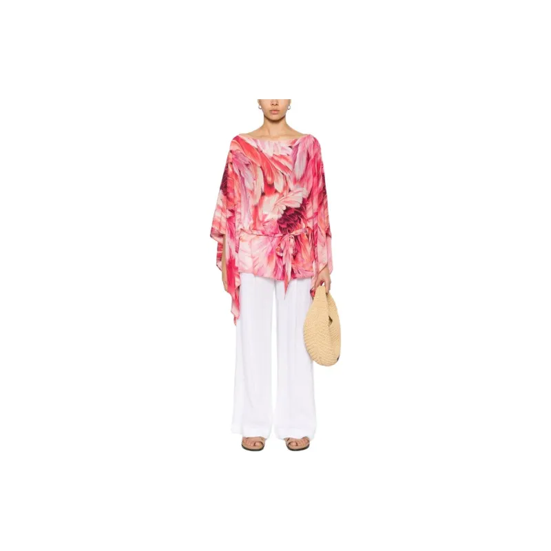 Roberto Cavalli Plumage print Short Kaftan-1