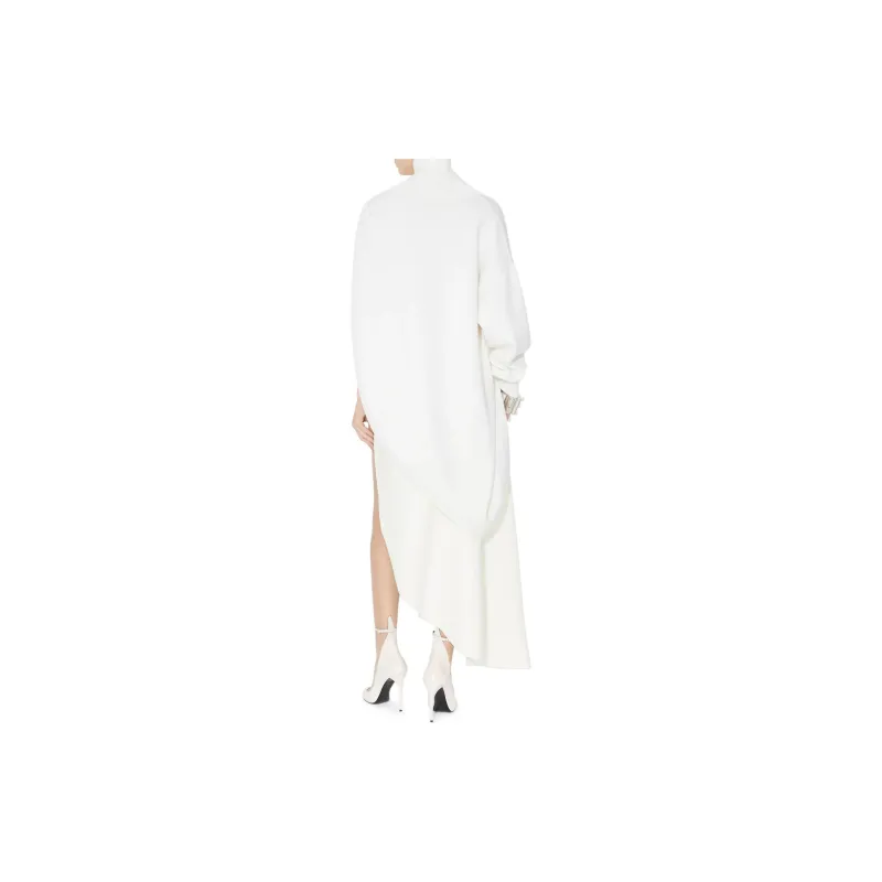 Alaia Knitted Asymmetrical Cape Jumper-2
