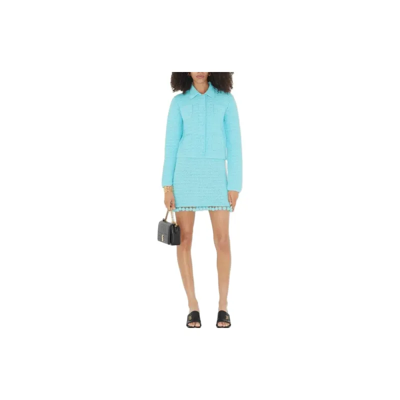 Burberry SS23 Casual Short Skirts Women's Blue-1