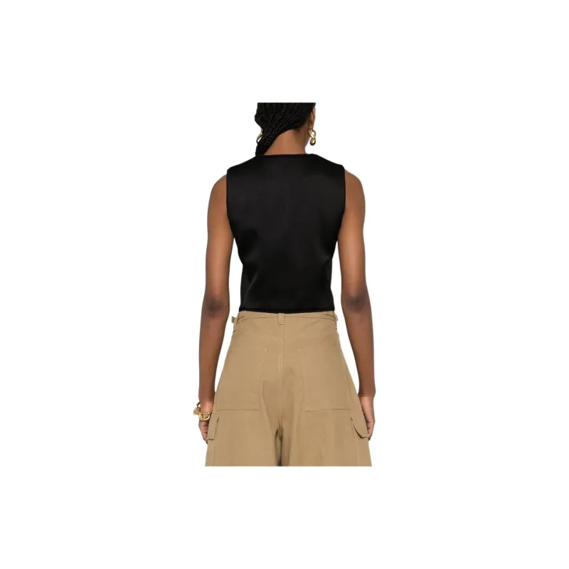 BALMAIN V Neck Sleeveless Gilet-2