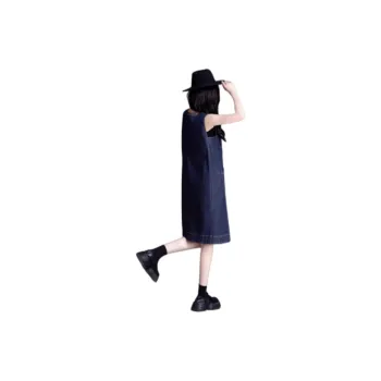 You Cow Me Pants Slip Dresses Women's Dark Blue