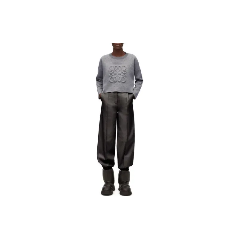 LOEWE Anagram Cropped Knitted Jumper-1