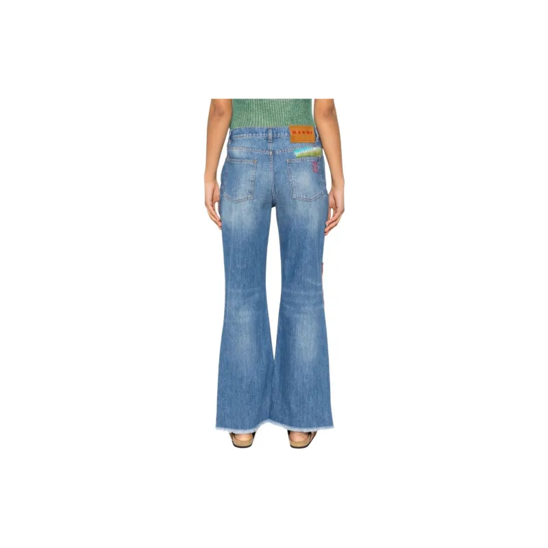 MARNI Logo-Patch Denim Jeans-2
