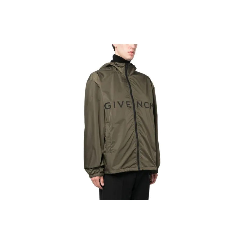 Givenchy Logo Printed Hooded Windbreaker-6