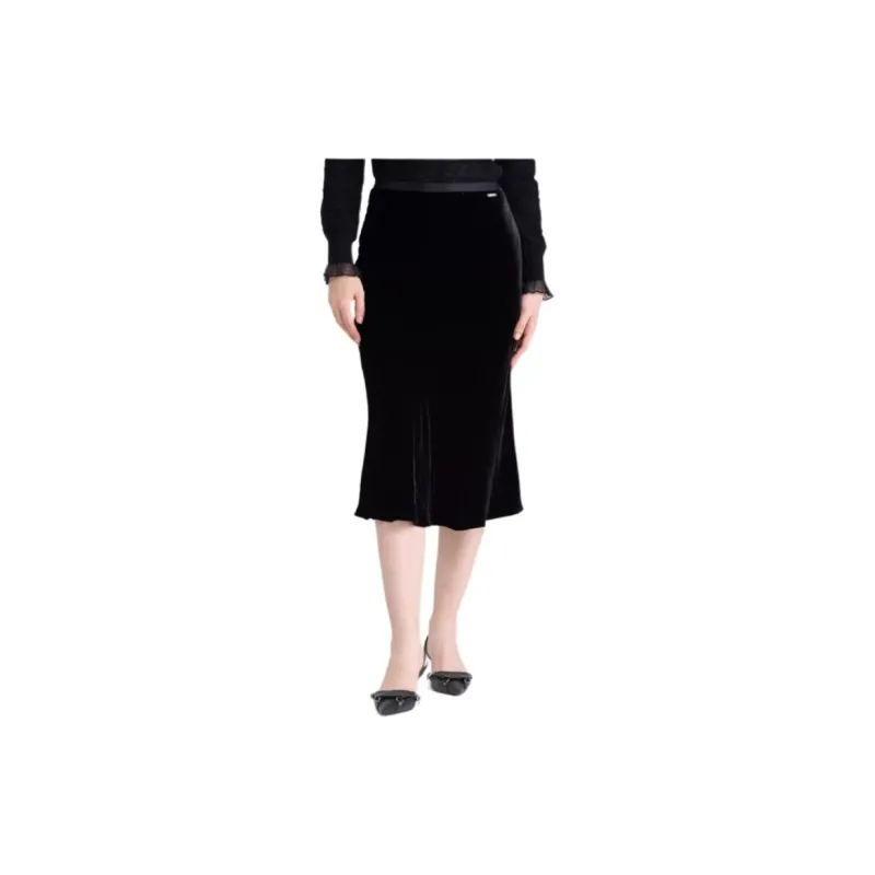 RARE Casual Long Skirt Women's Black-1