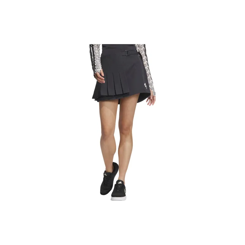 Adidas FUTURE STYLE 2 IN 1 PLEATED SKIRT Casual Short Skirts Women's Carbon Black-1