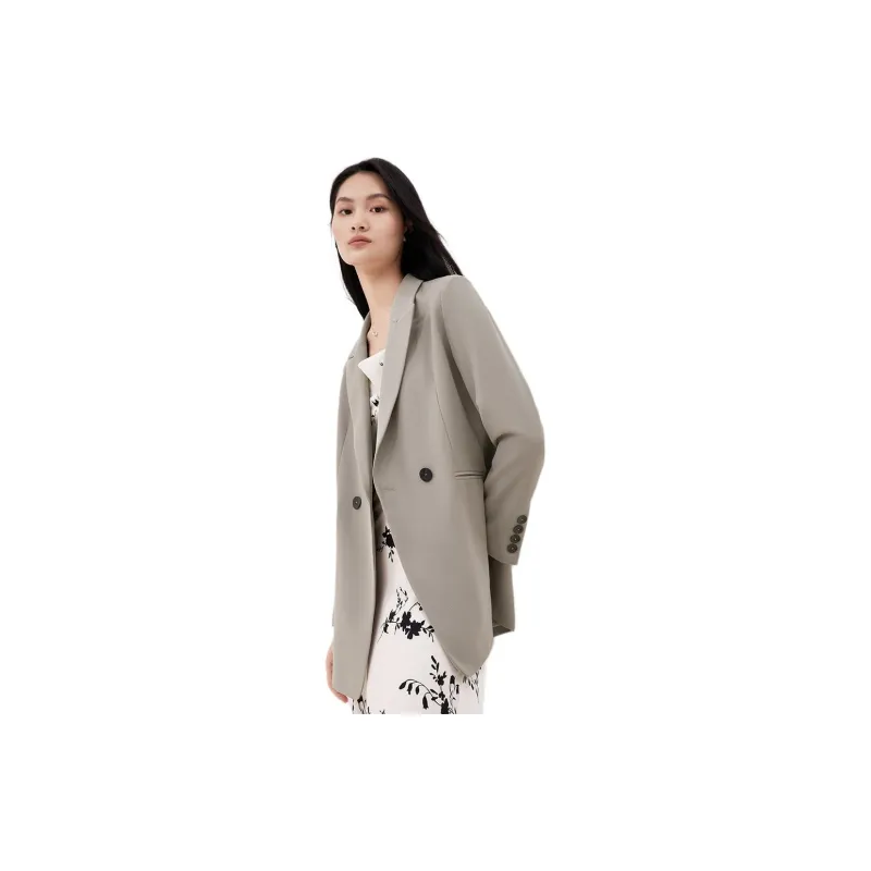TKY SHOP Business Suit Women's Light Gray-3