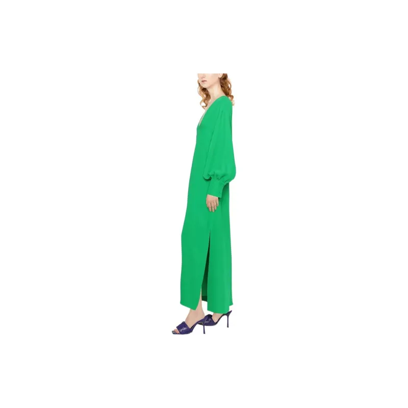Valentino Long Sleeved Dresses Women's Green-3