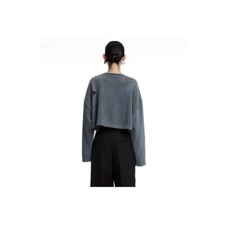 UOOYAA Crop Tops Women's Gray-2