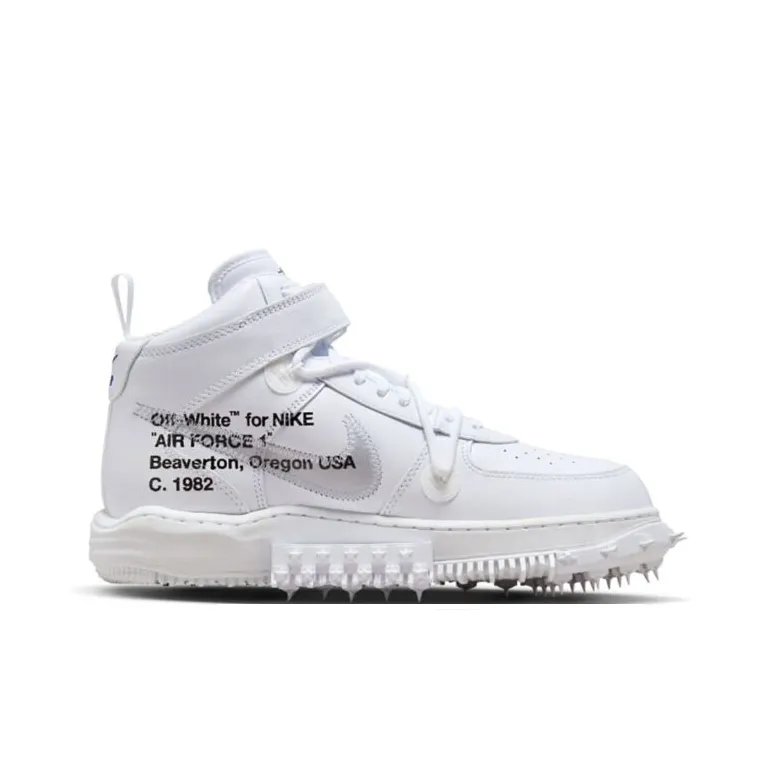 Nike Air Force 1 'Graffiti' Cushioning Mid-Top Skateboard Shoes Men's White-1