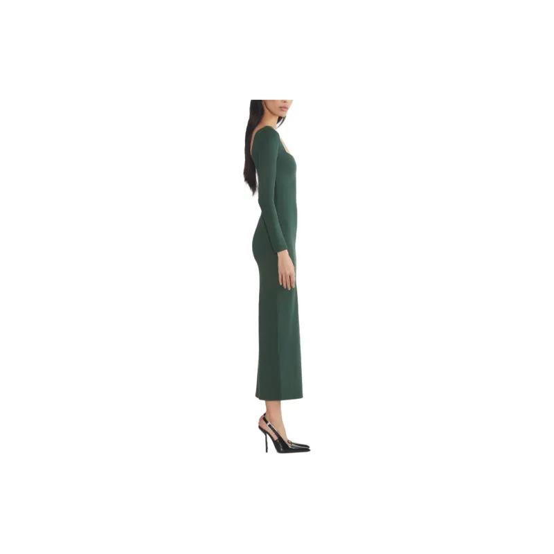 ARITZIA FW24 Contour Squareneck Longsleeve Maxi Dress Long-Sleeved Dresses Women's Scarab/Scarab Beetle Color-4