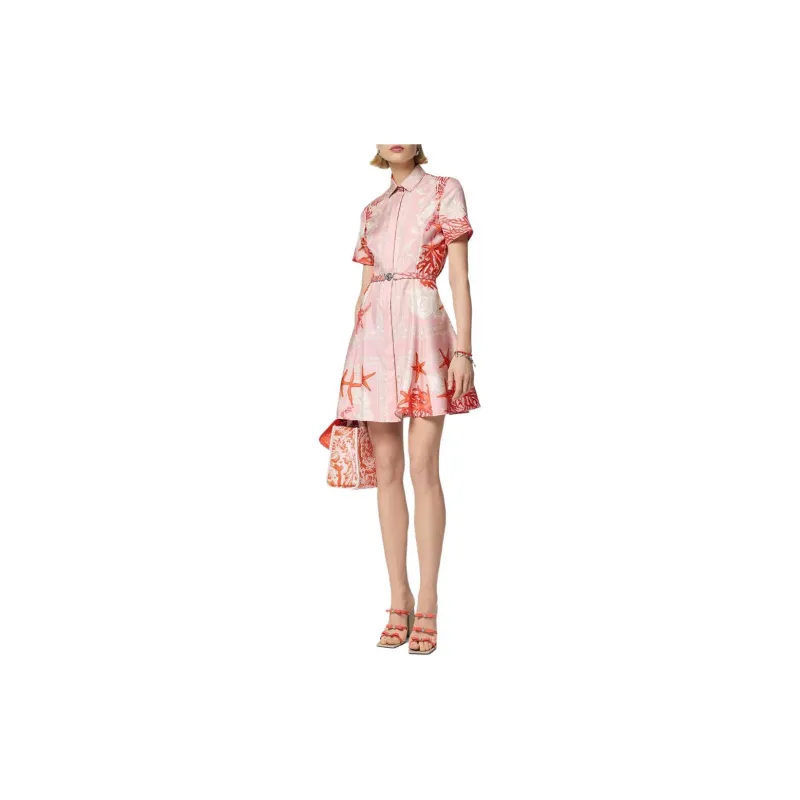 VERSACE Barocco Sea Short Sleeved Shirt Dress-3
