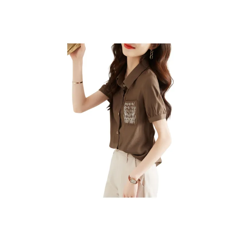 XWI Shirt Women's Red Coffee Brown-1