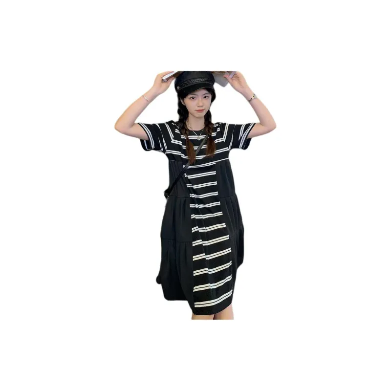 Juden Choi Short Sleeved Dress Women's Black-1