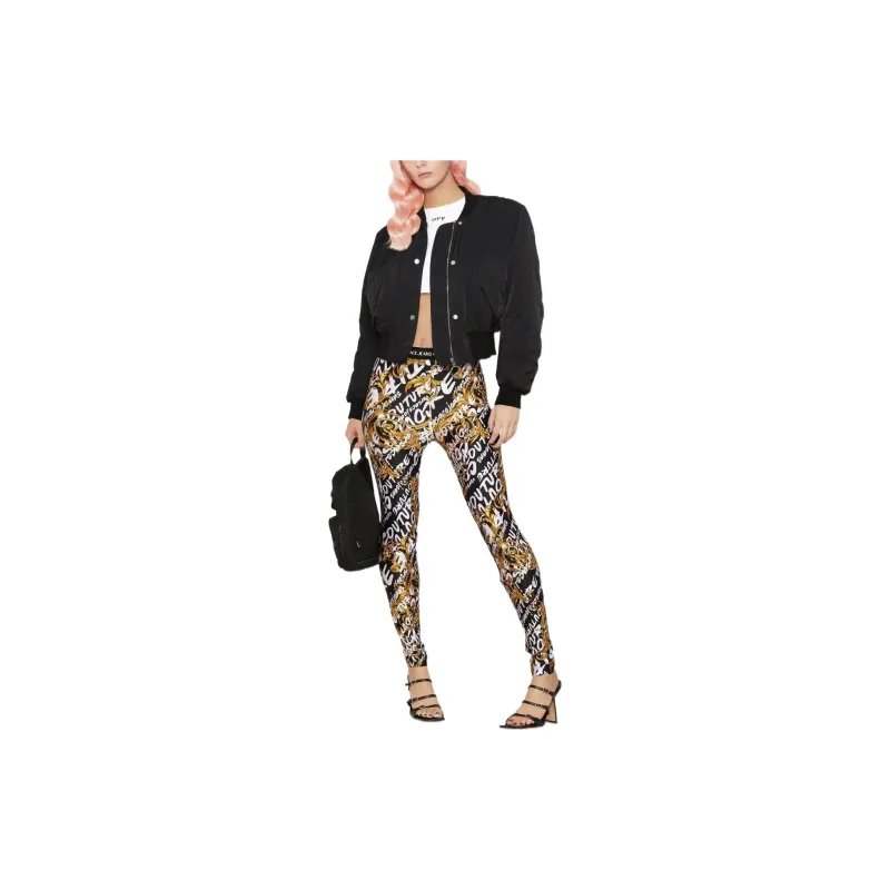 VERSACE JEANS COUTURE Logo print Baroque pattern Leggings-2