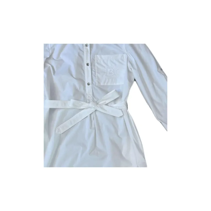 Burberry Long Sleeved Dresses Women's White-2