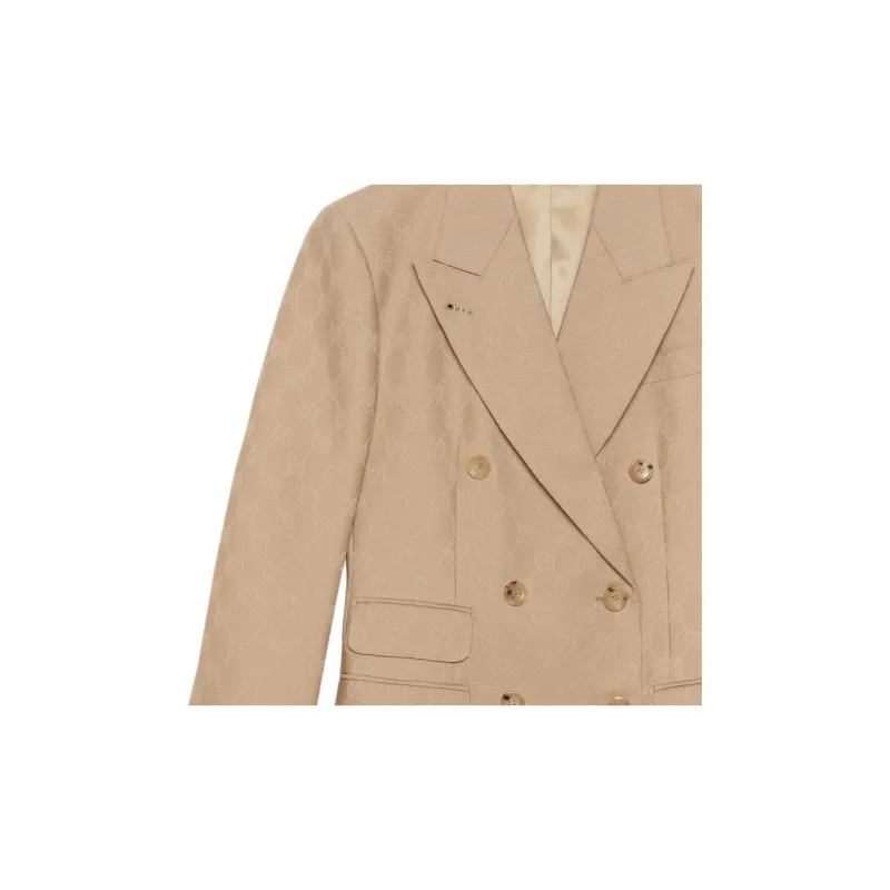 GUCCI Gg Wool Jacquard Jacket 'Camel'-2