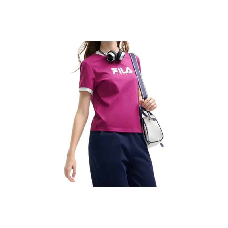 FILA ORIGINALE Regular T Shirt Women's Rosy Red-2