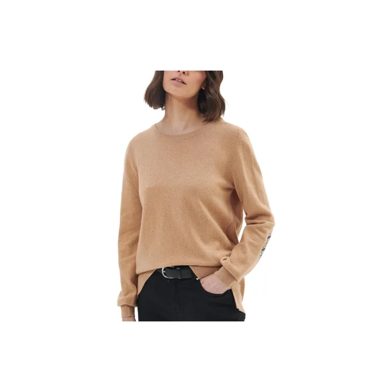 BARBOUR Pendle Crew Knit Sweatshirt Sweater Women's Caramel-2