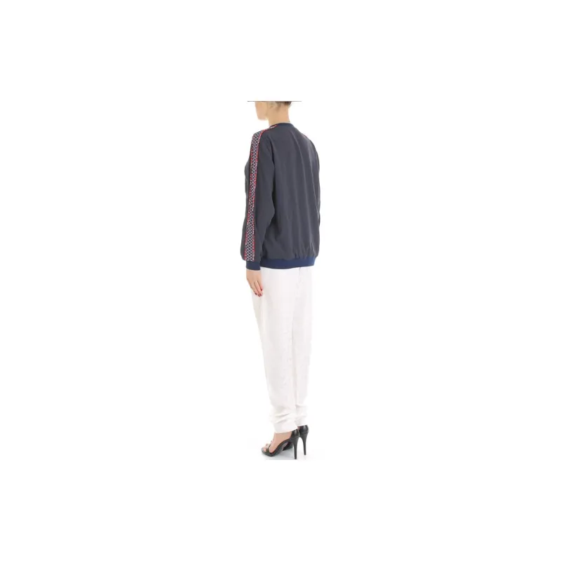 KENZO Letter Logo Sweatshirt Women's Navy Blue-3