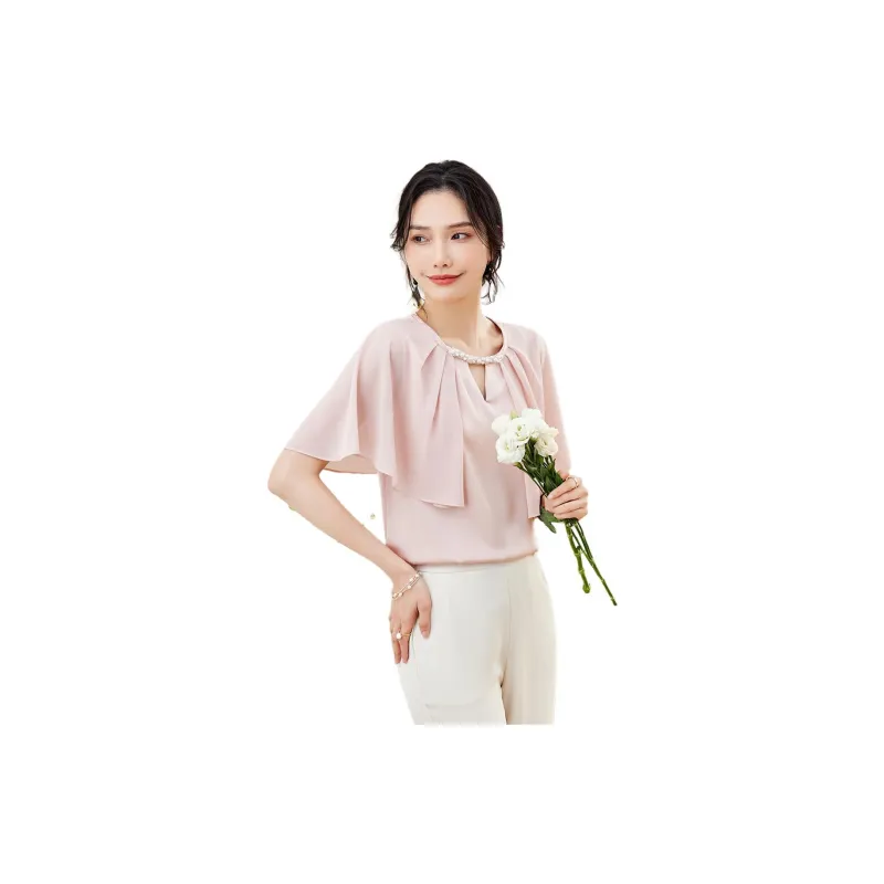 TERRE BLEUE SS24 Chiffon Shirts Women's Pink-5