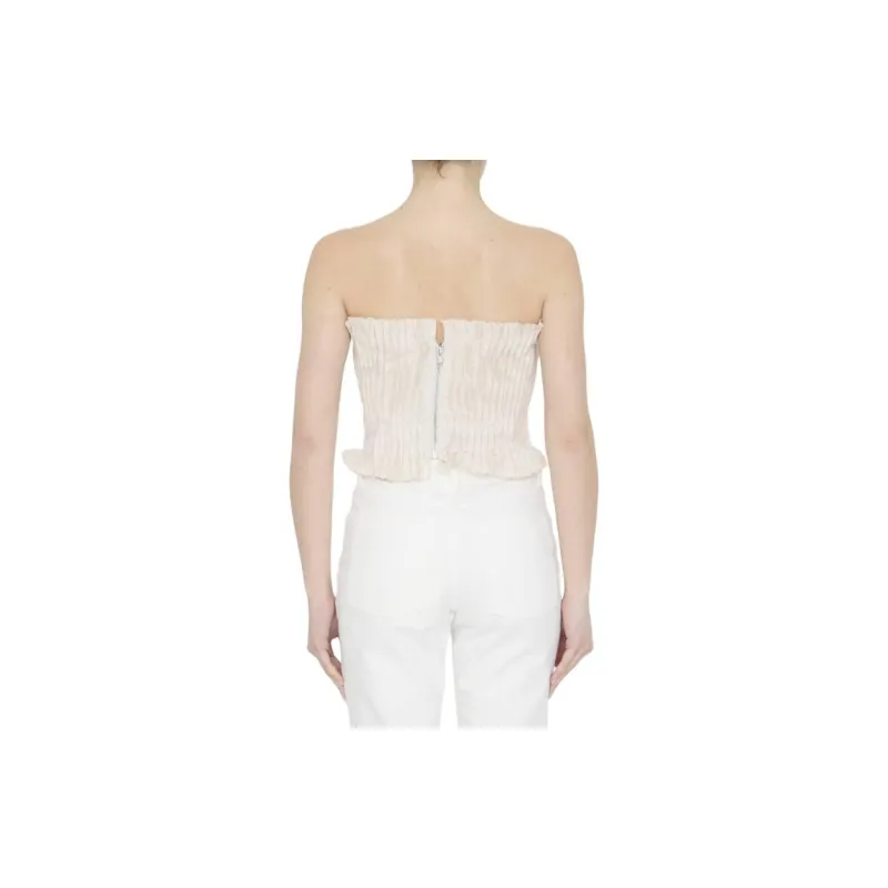 Staud Strapless Top Women's White-6
