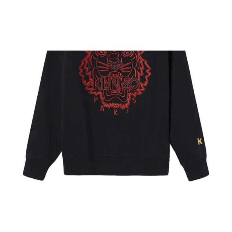 KENZO Classic Tiger Head Sweatshirts Women's Black-4