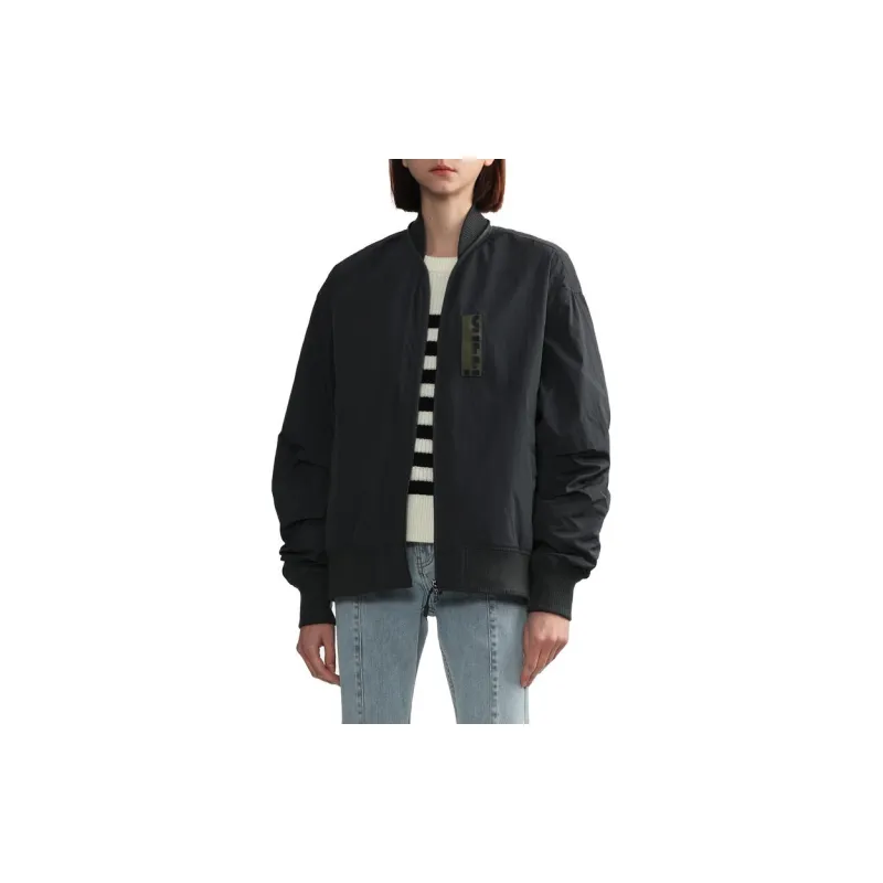 Izzue Logo patch Zip detail Bomber Jacket-2