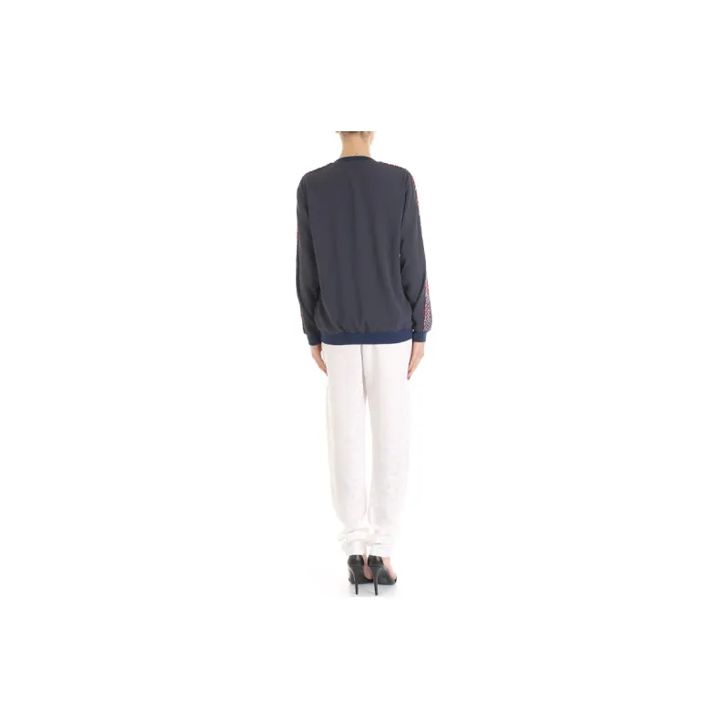KENZO Letter Logo Sweatshirt Women's Navy Blue-6
