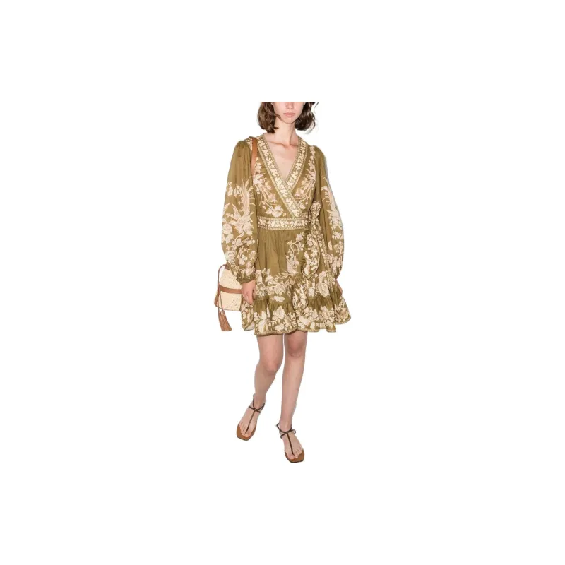 Zimmermann Long-Sleeved Dresses Women's Brown-1