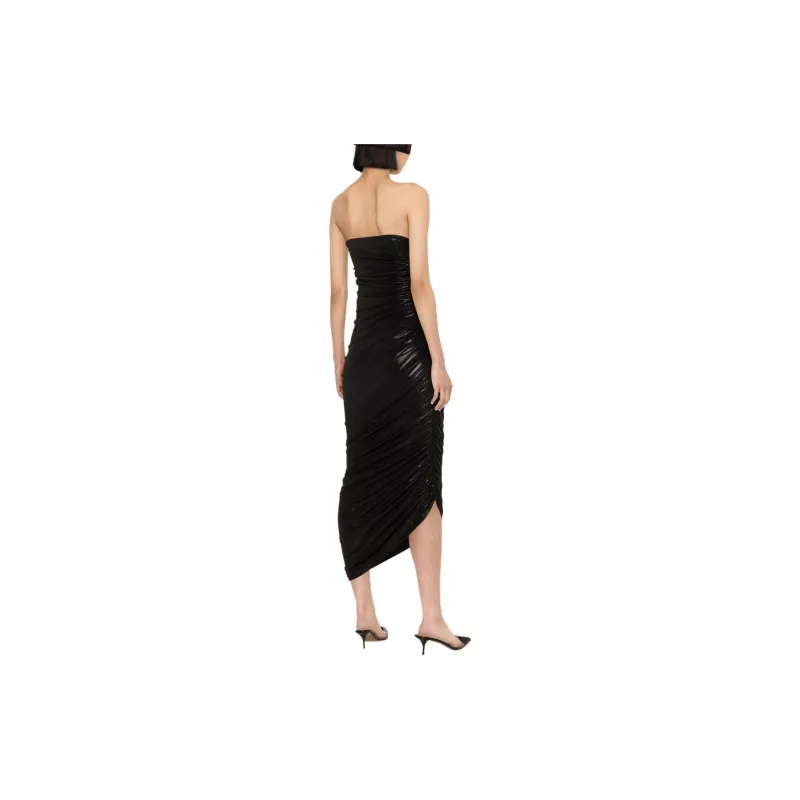 NORMA KAMALI Diana Shirred Midi Dress-1
