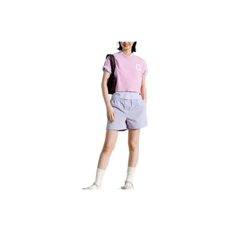 COVERNAT Crop Tops Women's Pink-5