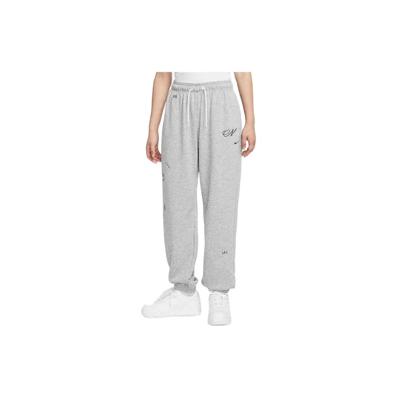 Nike Knitted Sports Pants Women's Gray-4