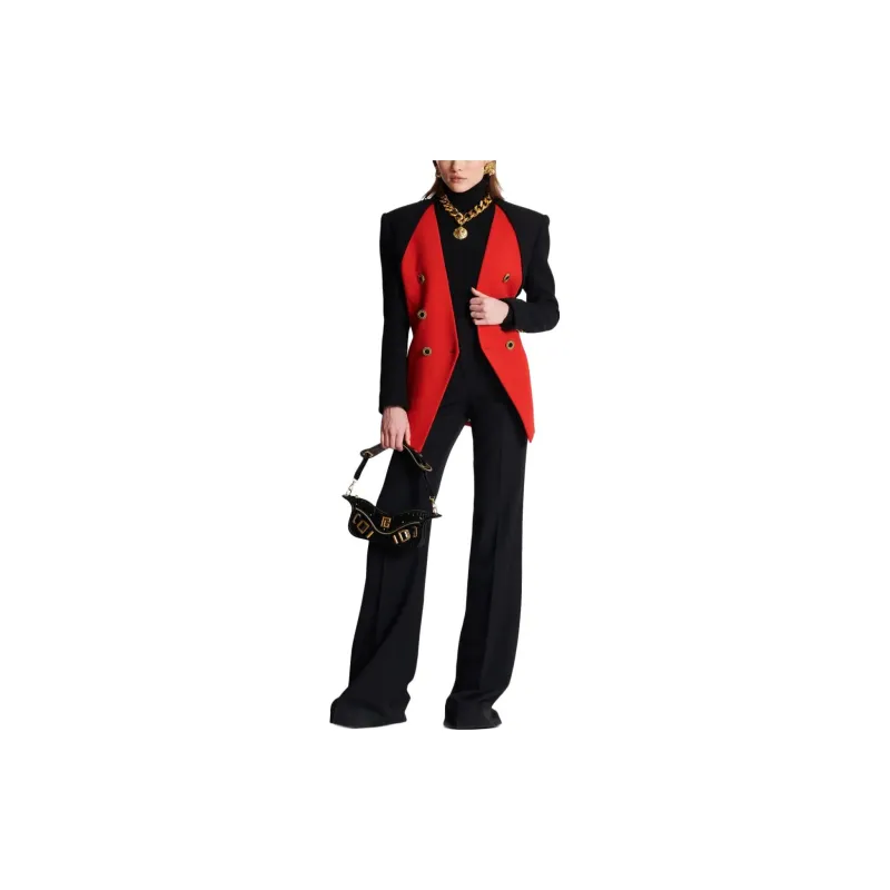 BALMAIN Double breasted Crepe Blazer-1